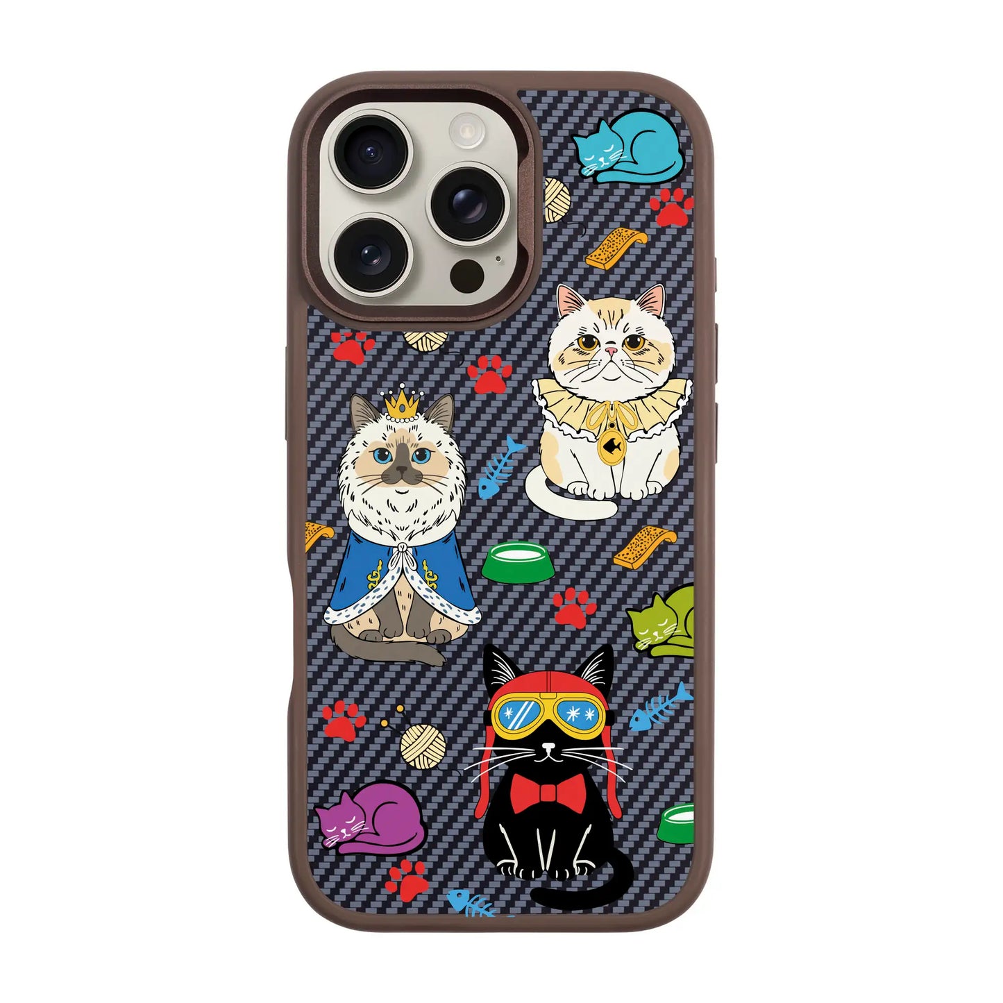 ROYAL CATS-iPhone 16 Pro Plaid Kılıf MagSafe Özellikli