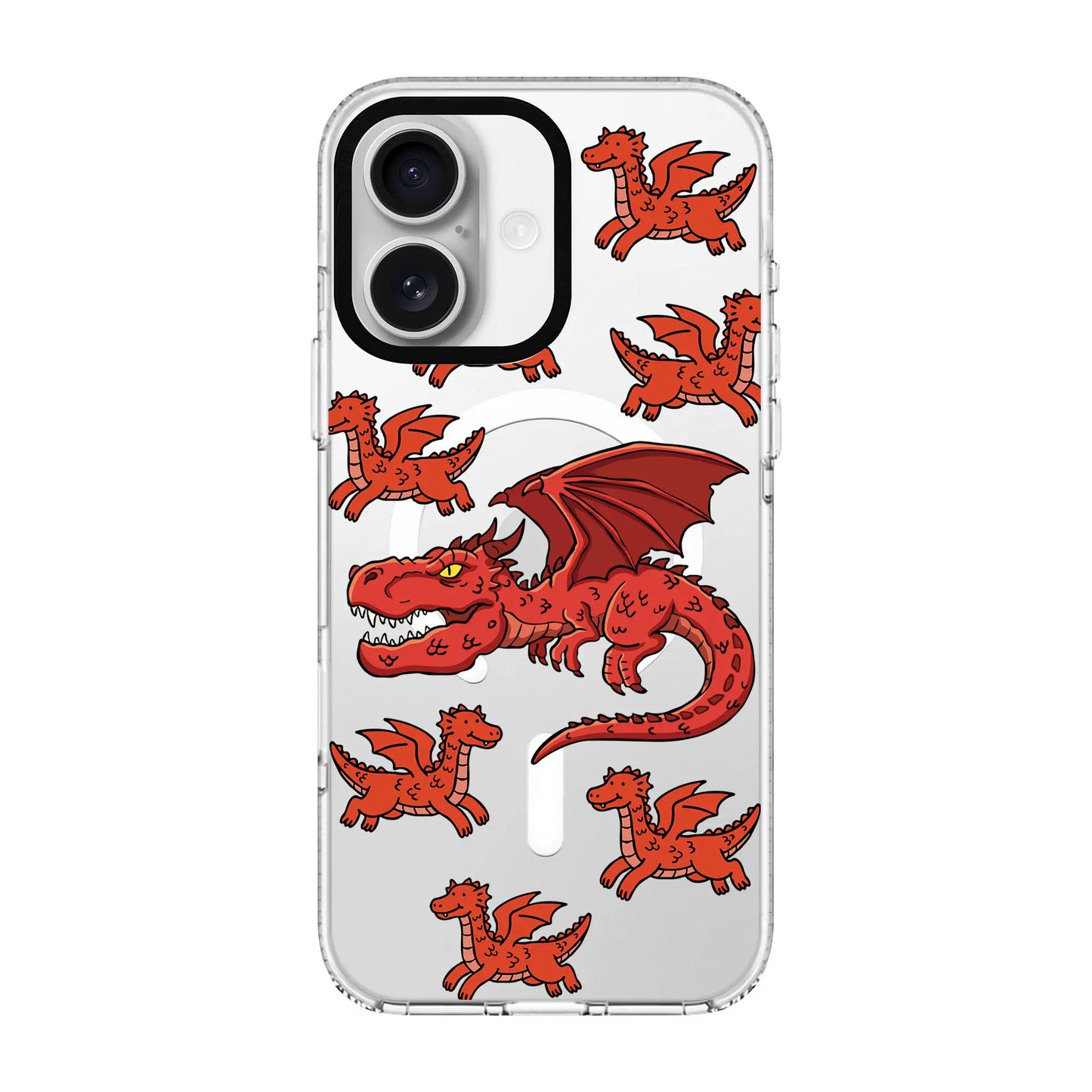 CRIMSON BROOD-Clear Kılıf MagSafe Özellikli - iPhone 16 Plus