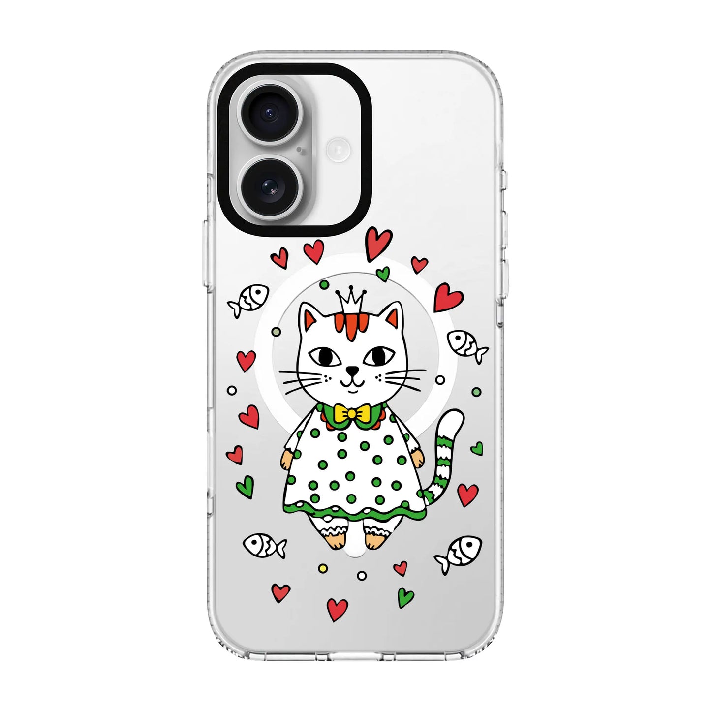 PRINCESS CAT-Clear Kılıf MagSafe Özellikli - iPhone 16e