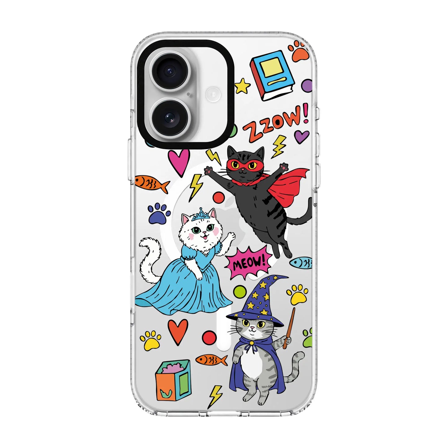 FANTASTIC CATS-Clear Kılıf MagSafe Özellikli - iPhone 17
