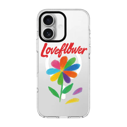 LOVE FLOWER-Clear Kılıf MagSafe Özellikli - iPhone 17e