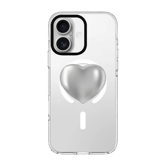 SILVER HEART-Clear Kılıf MagSafe Özellikli - iPhone 17e