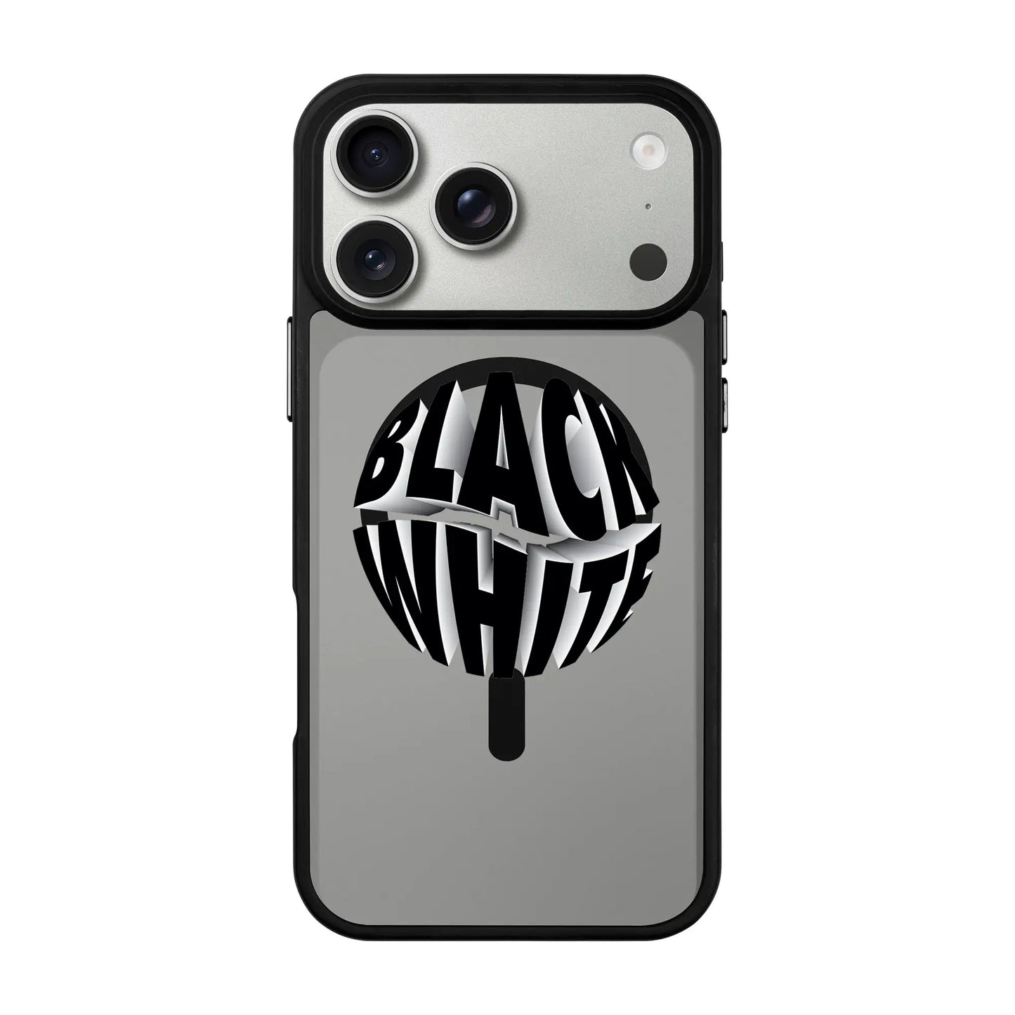 BLACK WHITE-Blur Kılıf MagSafe Özellikli - iPhone 17 Pro Max