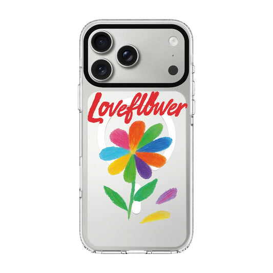 LOVE FLOWER-Clear Kılıf MagSafe Özellikli - iPhone 17 Pro Max