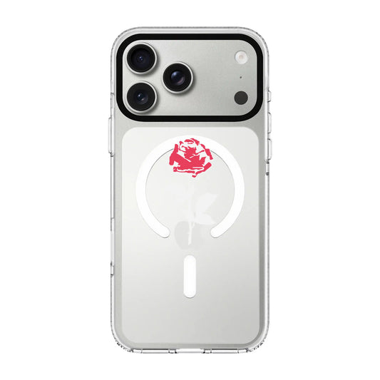 NATUREL ROSE-Clear Kılıf MagSafe Özellikli - iPhone 17 Pro Max