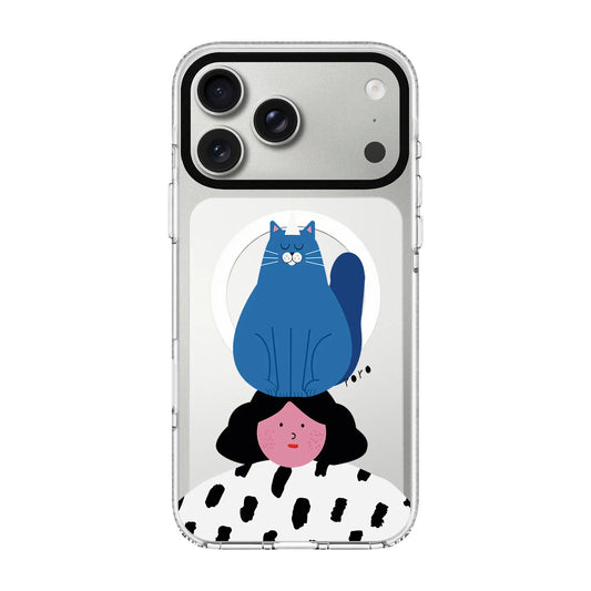 NAUGHTY CAT-Clear Kılıf MagSafe Özellikli - iPhone 17 Pro Max