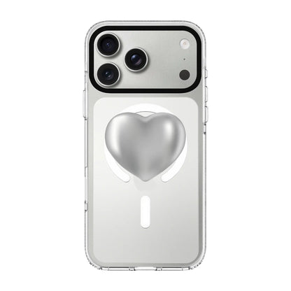 SILVER HEART-Clear Kılıf MagSafe Özellikli - iPhone 17 Pro Max