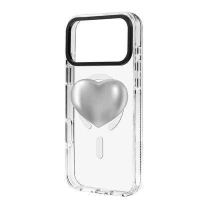 SILVER HEART-Clear Kılıf MagSafe Özellikli - iPhone 17 Pro Max
