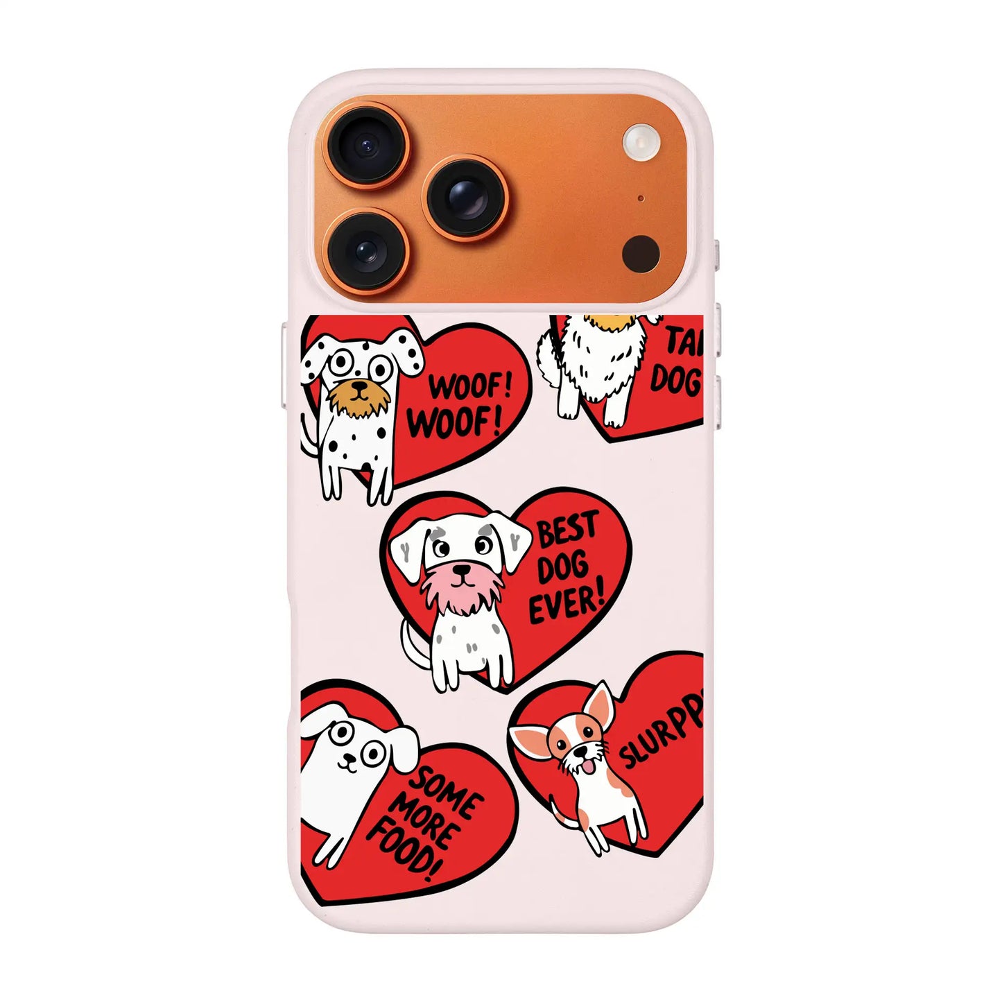DOGS WITH HEARTS-iPhone 17 Pro Signature Leather Kılıf MagSafe Özellikli