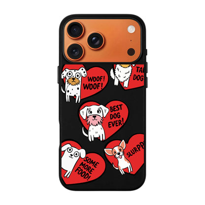 DOGS WITH HEARTS-iPhone Air Signature Leather Kılıf MagSafe Özellikli