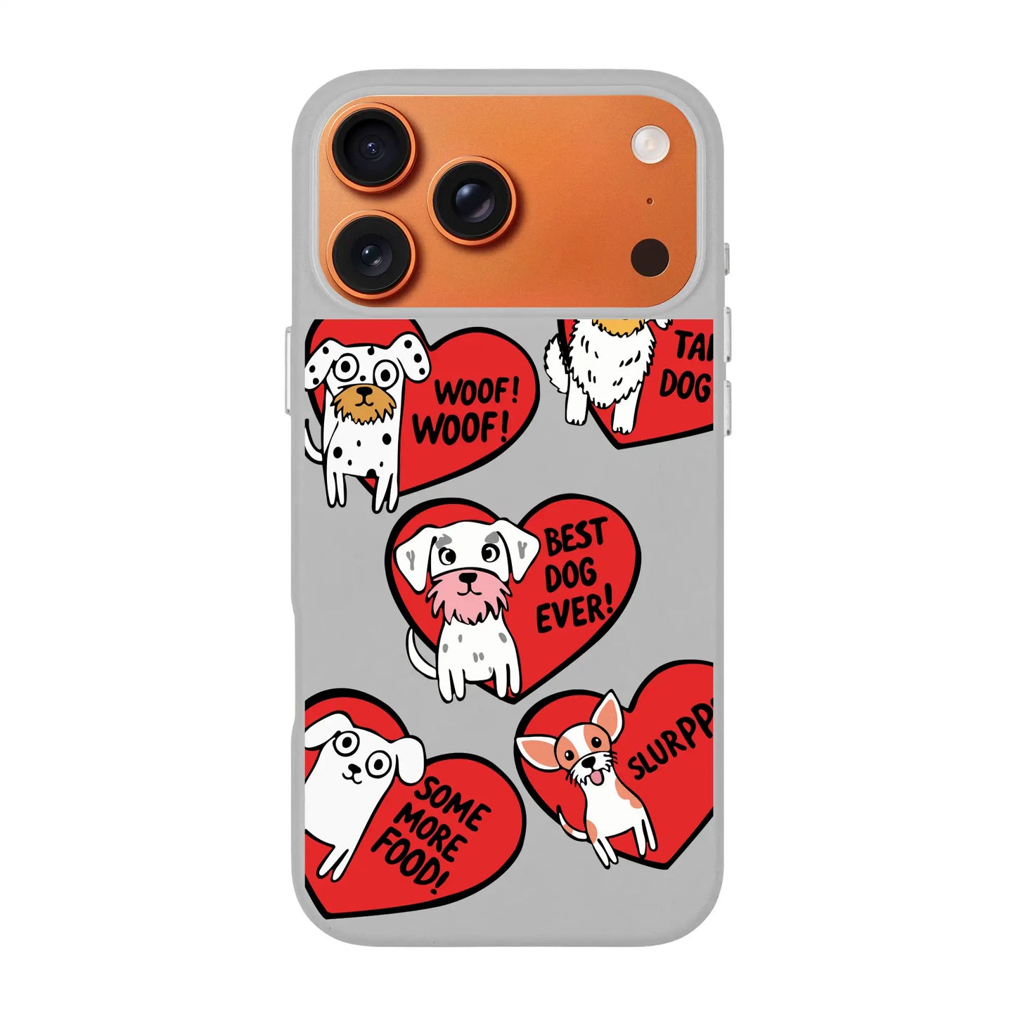 DOGS WITH HEARTS-iPhone 17 Pro Signature Leather Kılıf MagSafe Özellikli