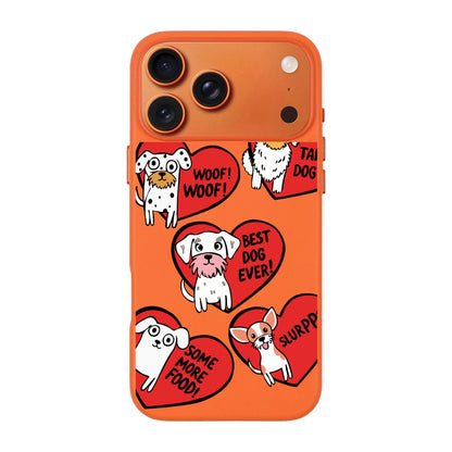 DOGS WITH HEARTS-iPhone 17 Pro Max Signature Leather Kılıf MagSafe Özellikli