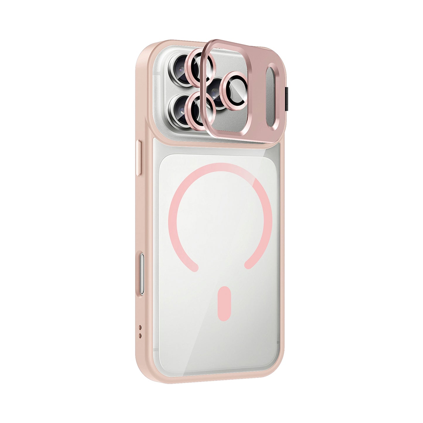 NEW-Lithe Standlı Kılıf MagSafe Özellikli Lens Koruyucu Hediyeli - iPhone 15 Pro Max