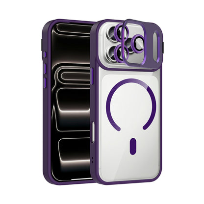 NEW-Lithe Standlı Kılıf MagSafe Özellikli Lens Koruyucu Hediyeli - iPhone 15 Pro Max