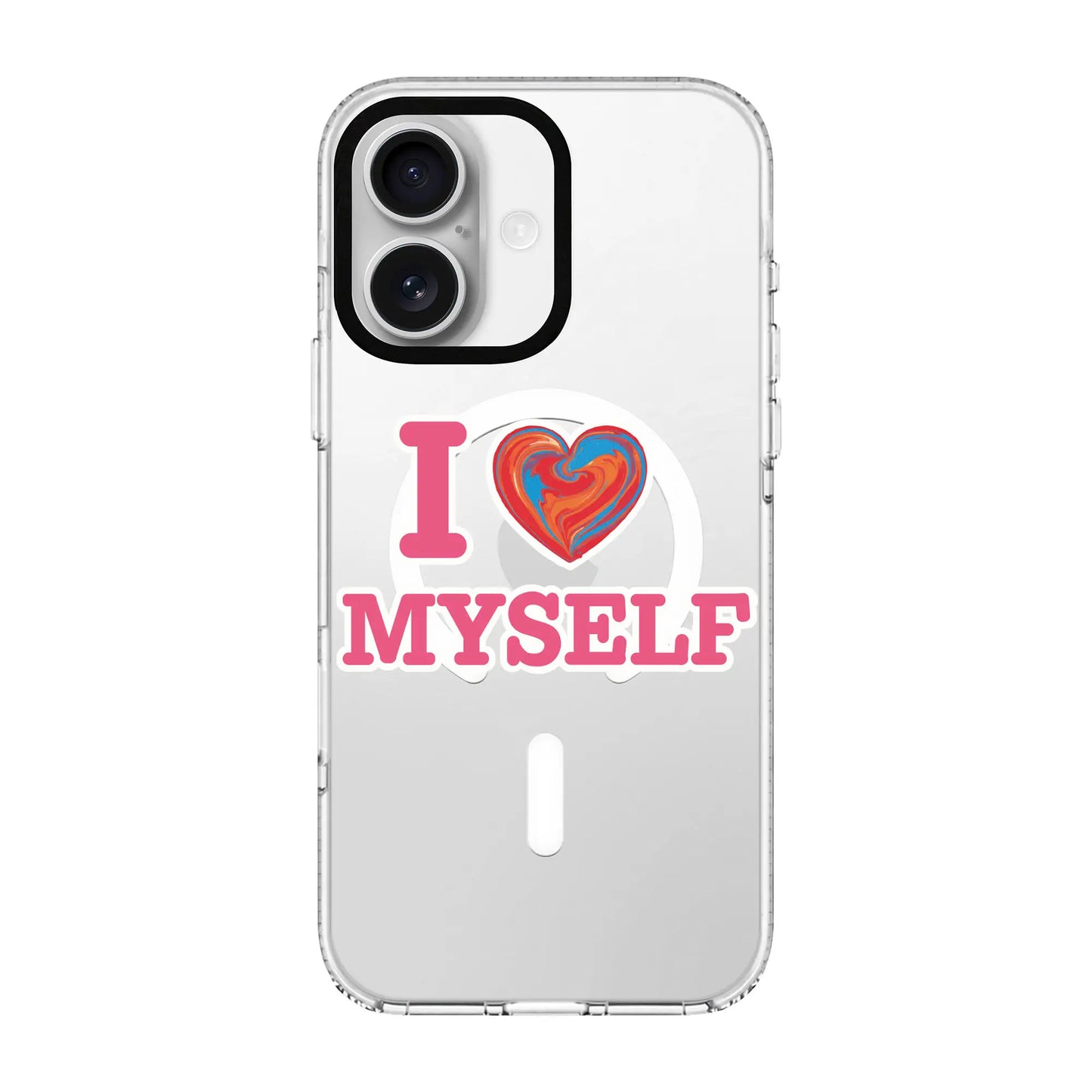 I LOVE MYSELF-Clear Kılıf MagSafe Özellikli - iPhone 16