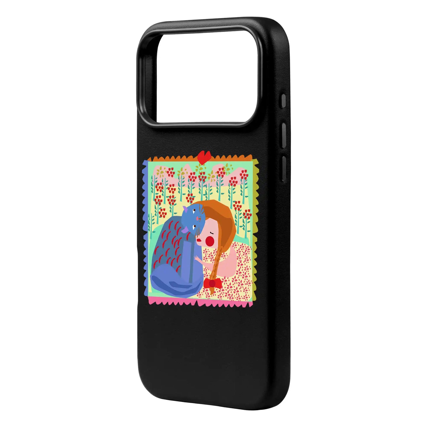 KEDİ POSTA PULU-iPhone 17 Pro Max Signature Leather Kılıf MagSafe Özellikli