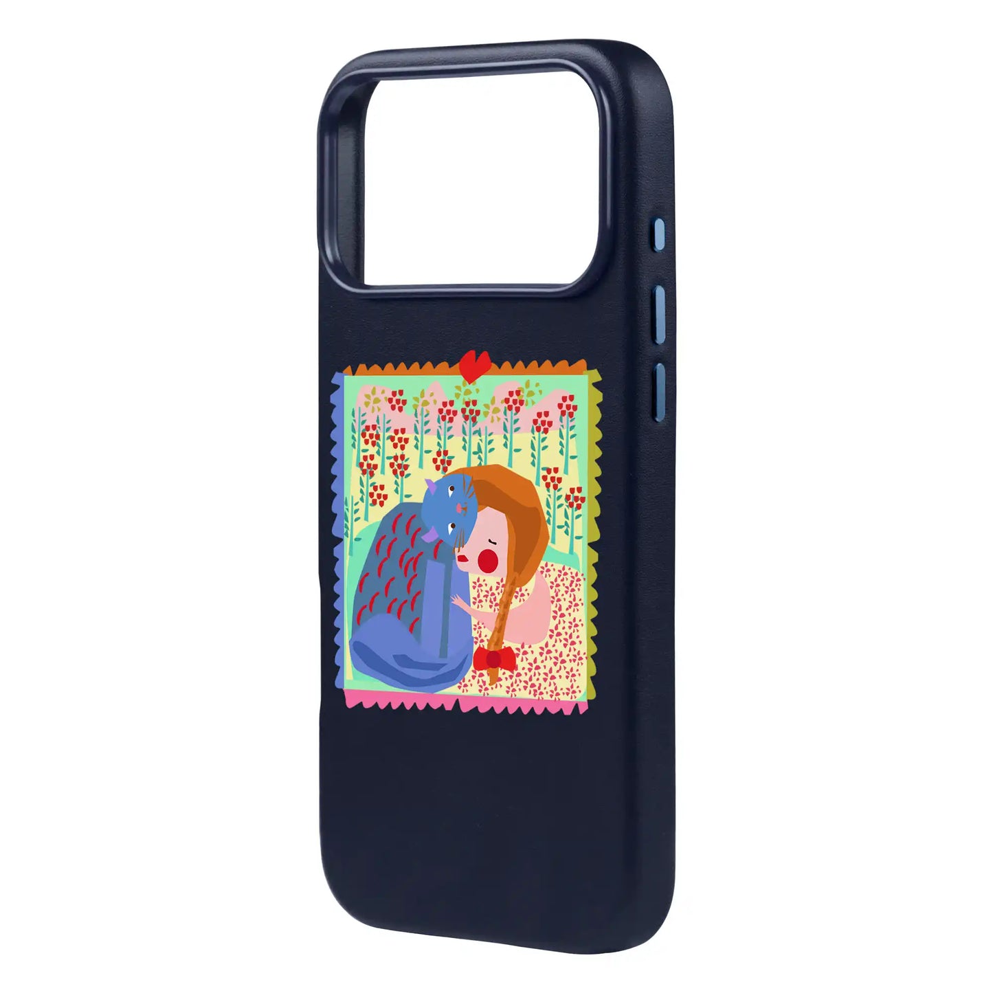 KEDİ POSTA PULU-iPhone 17 Pro Max Signature Leather Kılıf MagSafe Özellikli