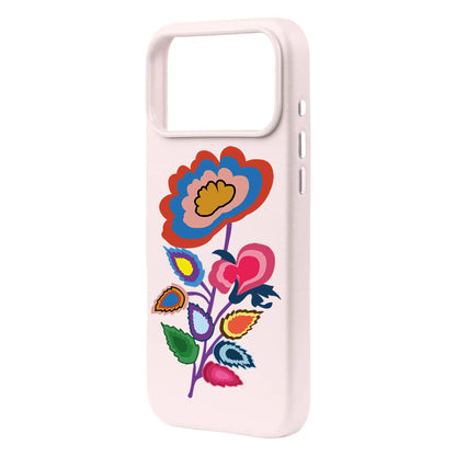 KNITTED FLOWER-iPhone 17 Pro Max Signature Leather Kılıf MagSafe Özellikli