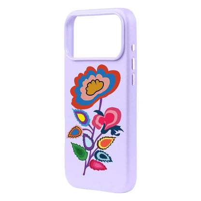 KNITTED FLOWER-Signature Leather Kılıf MagSafe Özellikli - iPhone 17 Pro