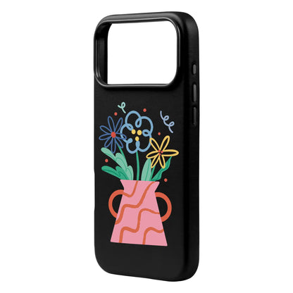 PINK VASE-iPhone 17 Pro Max Signature Leather Kılıf MagSafe Özellikli