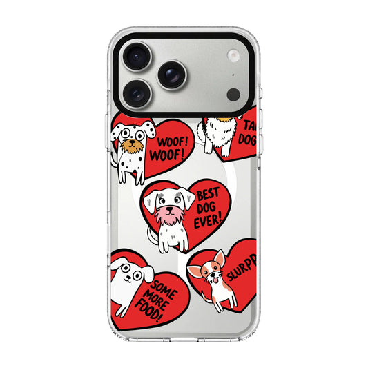 DOGS WITH HEARTS-Clear Kılıf MagSafe Özellikli - iPhone 17 Pro Max