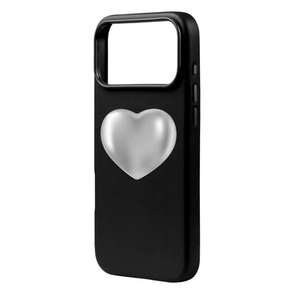 SILVER HEART-Signature Leather Kılıf MagSafe Özellikli - iPhone 17