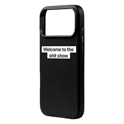 WELCOME-iPhone 17 Pro Max Signature Leather Kılıf MagSafe Özellikli