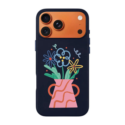 PINK VASE-Signature Leather Kılıf MagSafe Özellikli - iPhone 17 Pro