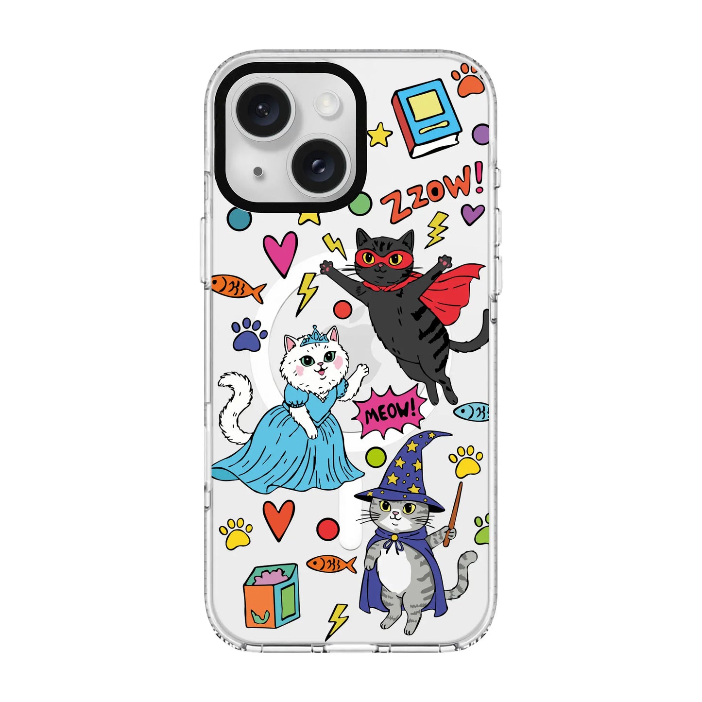FANTASTIC CATS-Clear Kılıf MagSafe Özellikli - iPhone 11