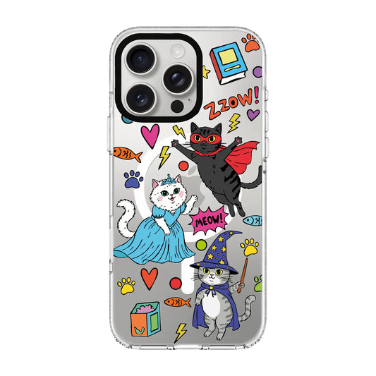 FANTASTIC CATS-Clear Kılıf MagSafe Özellikli - iPhone 13 Pro Max