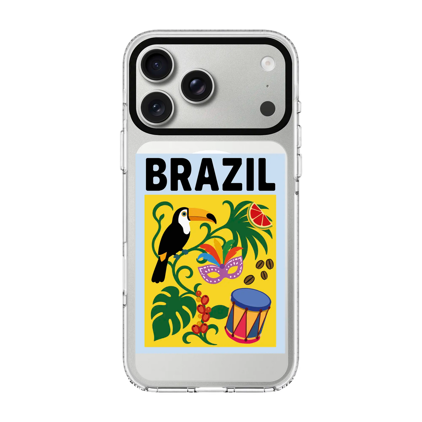 I AM BRAZILIAN-Clear Kılıf MagSafe Özellikli - iPhone 17 Pro Max