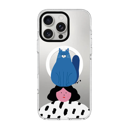 NAUGHTY CAT-Clear Kılıf MagSafe Özellikli - iPhone 15 Pro
