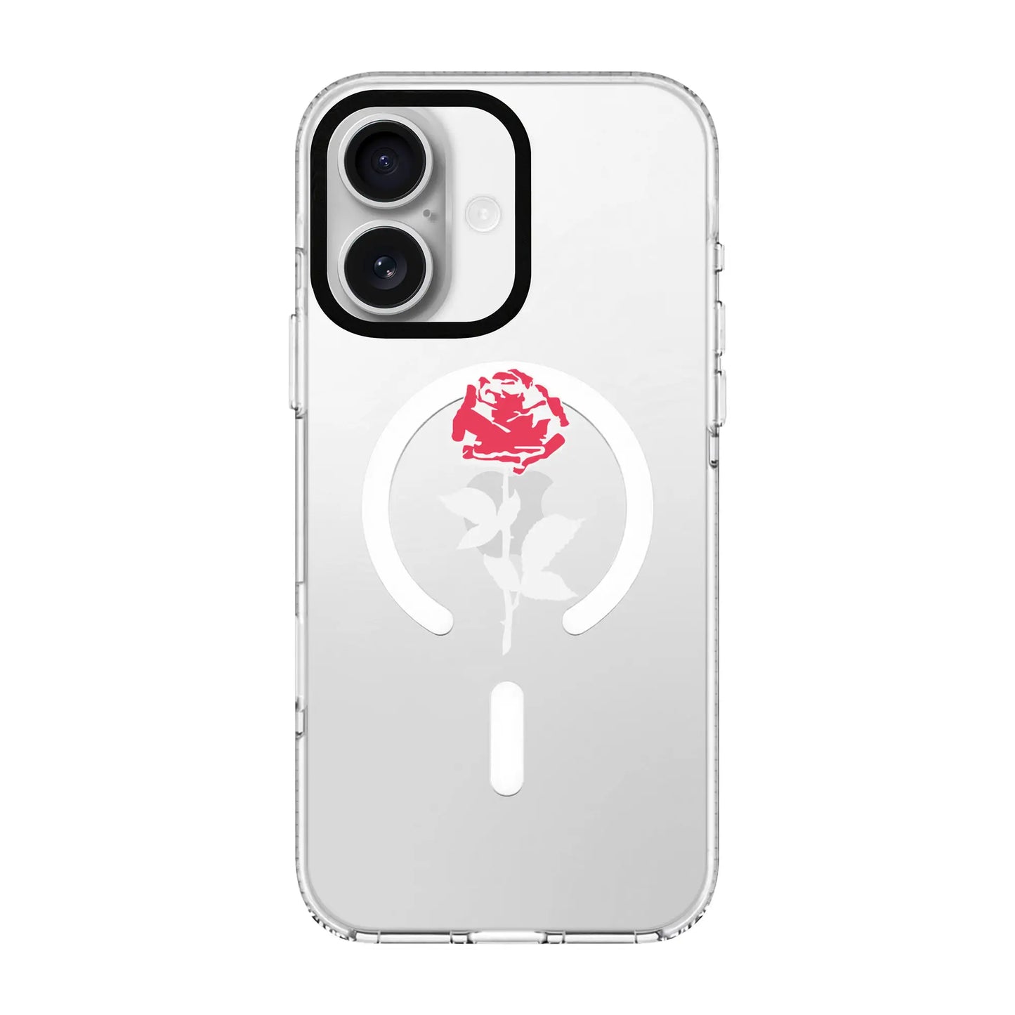 NATUREL ROSE-Clear Kılıf MagSafe Özellikli - iPhone 17