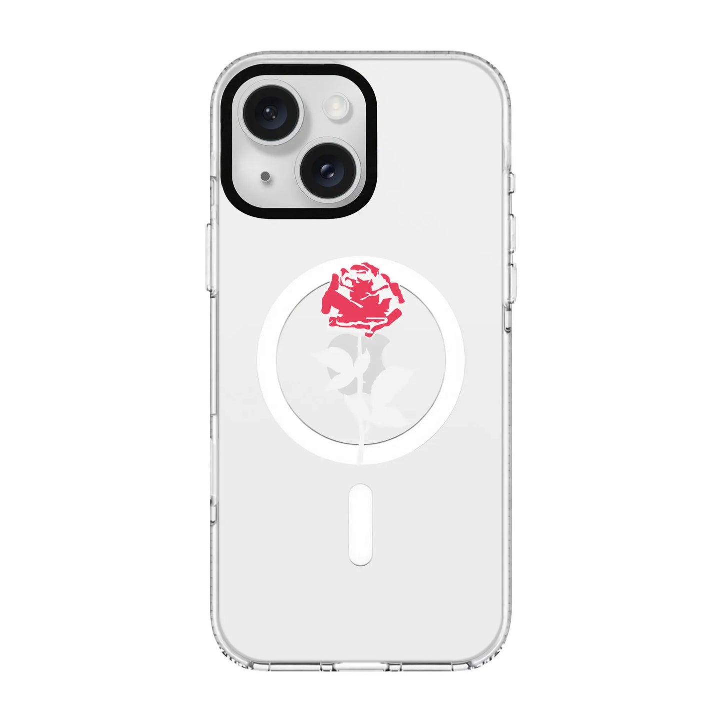 NATUREL ROSE-Clear Kılıf MagSafe Özellikli - iPhone 15