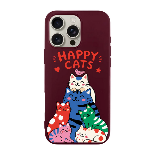 HAPPY CATS-Ultra Silikon Kılıf-iPhone 6