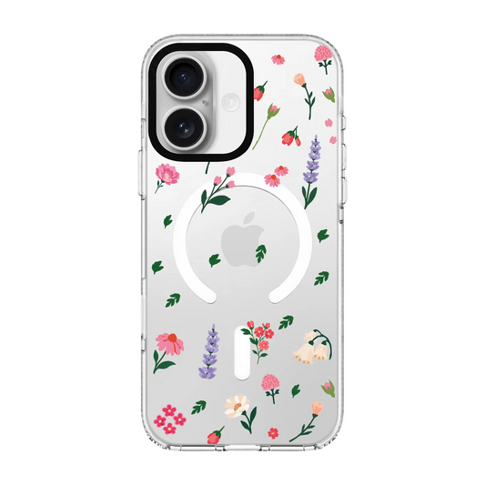 KİŞİYE ÖZEL LITTLE BLOSSOMS ŞEFFAF-Clear Kılıf MagSafe Özellikli - iPhone 16