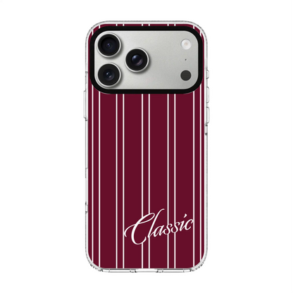 CLASSIC STRIPE-Clear Kılıf MagSafe Özellikli - iPhone 17 Pro