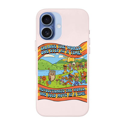 CHANGE THE WORLD-Signature Leather Kılıf MagSafe Özellikli - iPhone 17