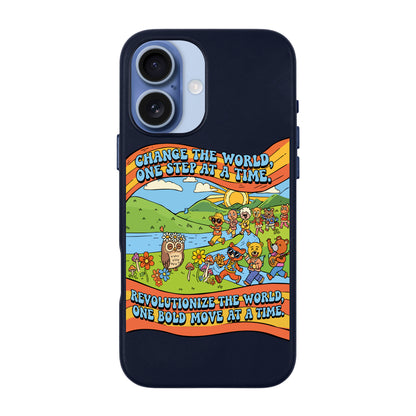 CHANGE THE WORLD-Signature Leather Kılıf MagSafe Özellikli - iPhone 17