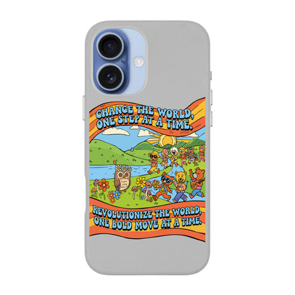 CHANGE THE WORLD-Signature Leather Kılıf MagSafe Özellikli - iPhone 17