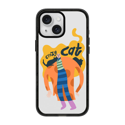 CRAZY CAT-Power Kılıf - iPhone 15 Plus