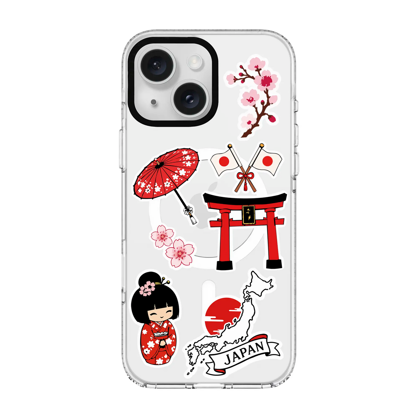 RED TORII-Clear Kılıf MagSafe Özellikli - iPhone 11