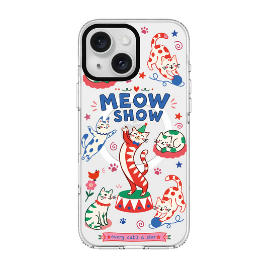 MEOW SHOW-Clear Kılıf MagSafe Özellikli - iPhone 14