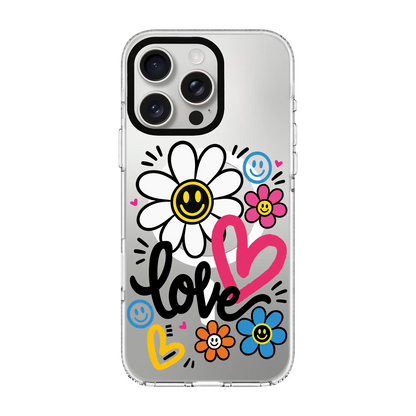 LOVE BLOOM-Clear Kılıf MagSafe Özellikli - iPhone 16 Pro Max
