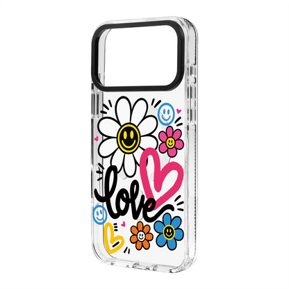 LOVE BLOOM-Clear Kılıf MagSafe Özellikli - iPhone 17 Pro Max