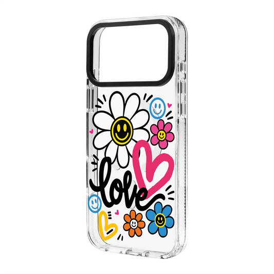 LOVE BLOOM-Clear Kılıf MagSafe Özellikli - iPhone 17 Pro Max