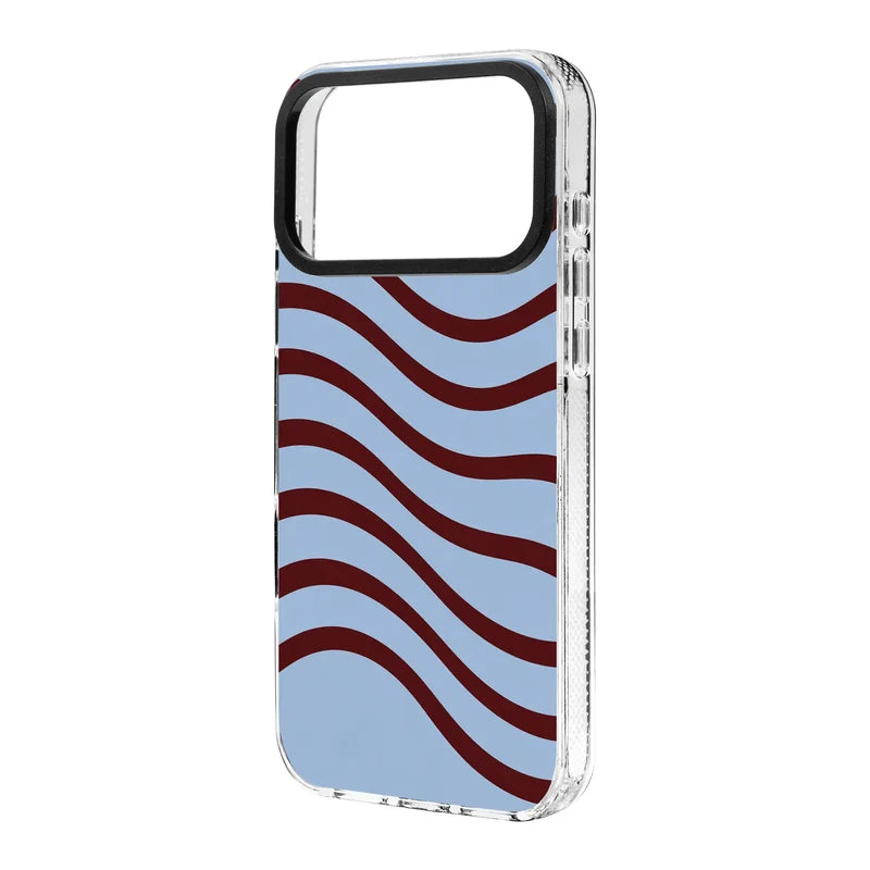 BURGUNDY RHYTHM-Clear Kılıf MagSafe Özellikli - iPhone 18 Pro