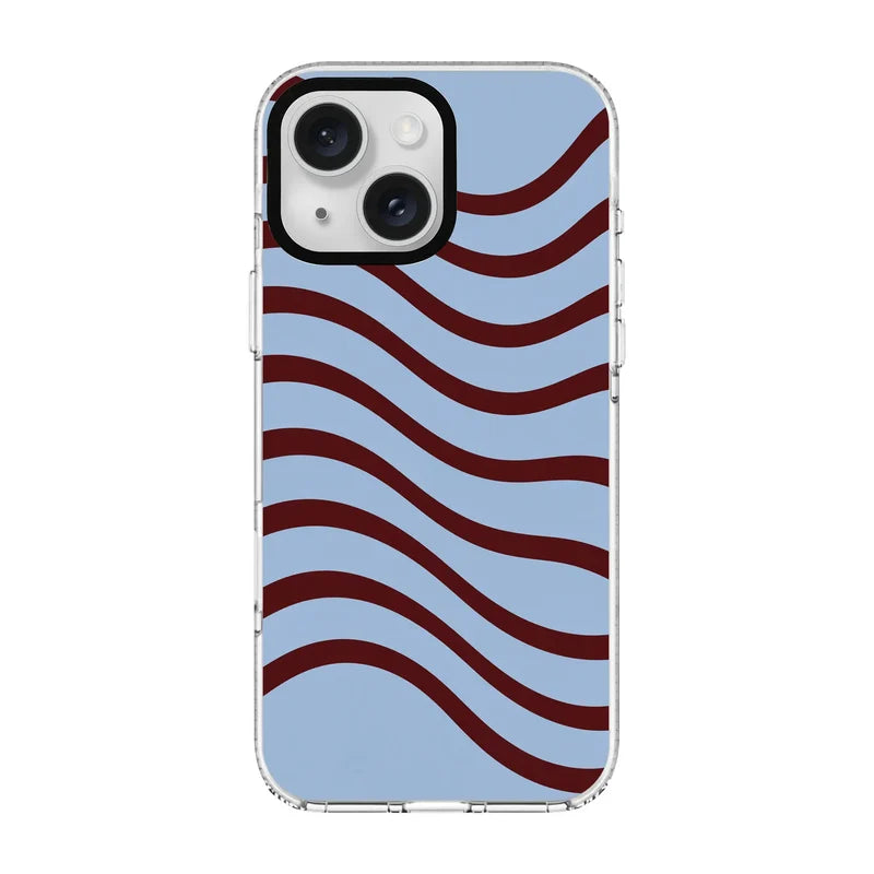 BURGUNDY RHYTHM-Clear Kılıf MagSafe Özellikli - iPhone 15 Plus