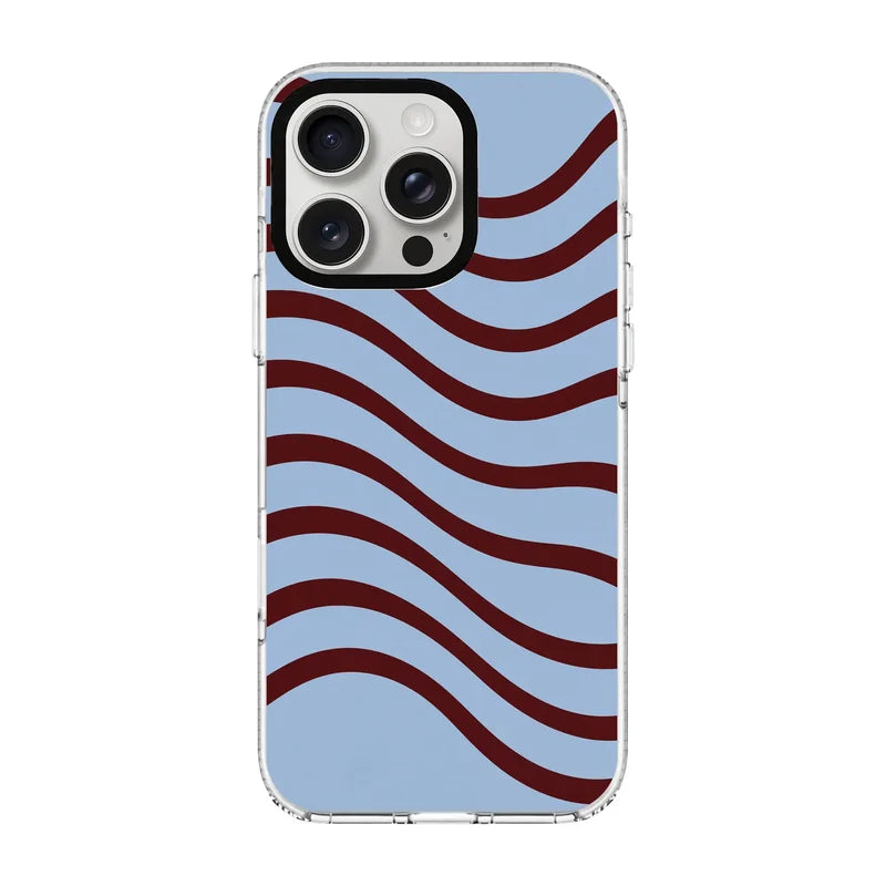 BURGUNDY RHYTHM-Clear Kılıf MagSafe Özellikli - iPhone 14 Pro Max