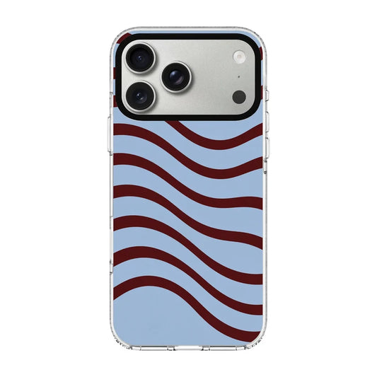 BURGUNDY RHYTHM-Clear Kılıf MagSafe Özellikli - iPhone 18 Pro Max